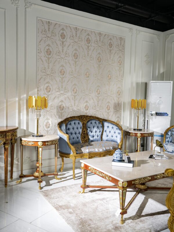 Rocco Blue Settee - Image 2