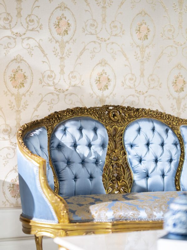 Rocco Blue Settee - Image 3