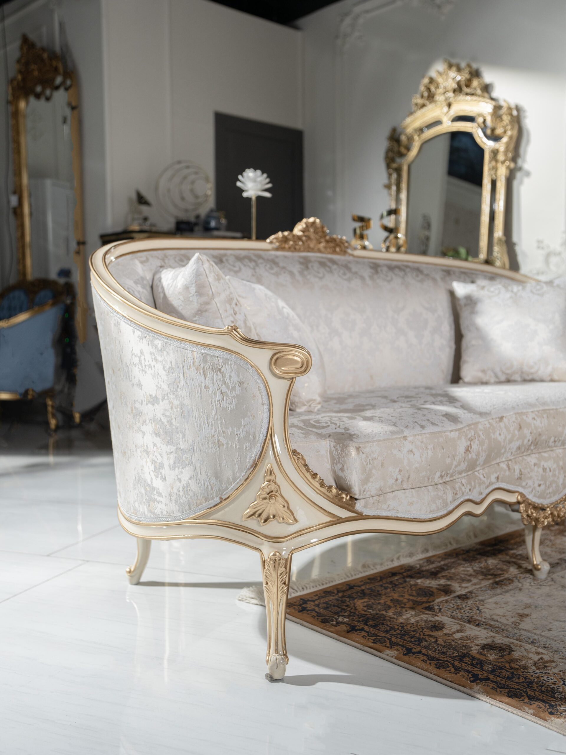 Vintage French Giltwood Seating Ensemble - Image 2