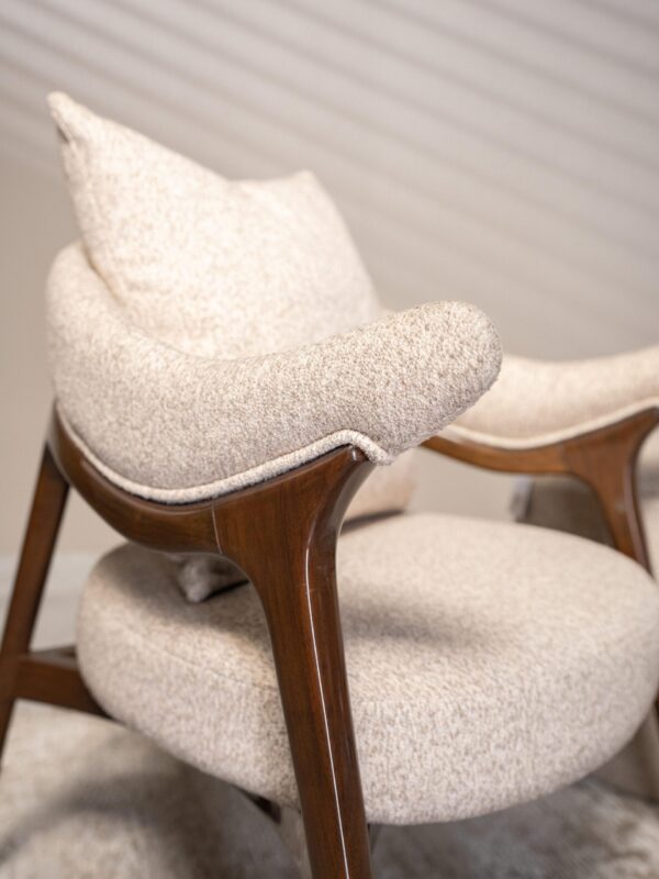 Luxe Curved Wood Chairs - Image 2