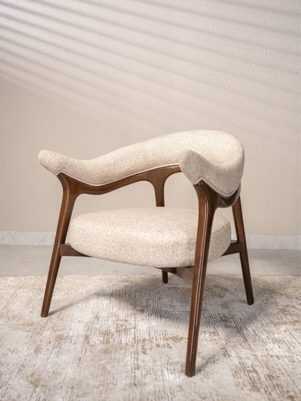 Luxe Curved Wood Chairs - Image 4