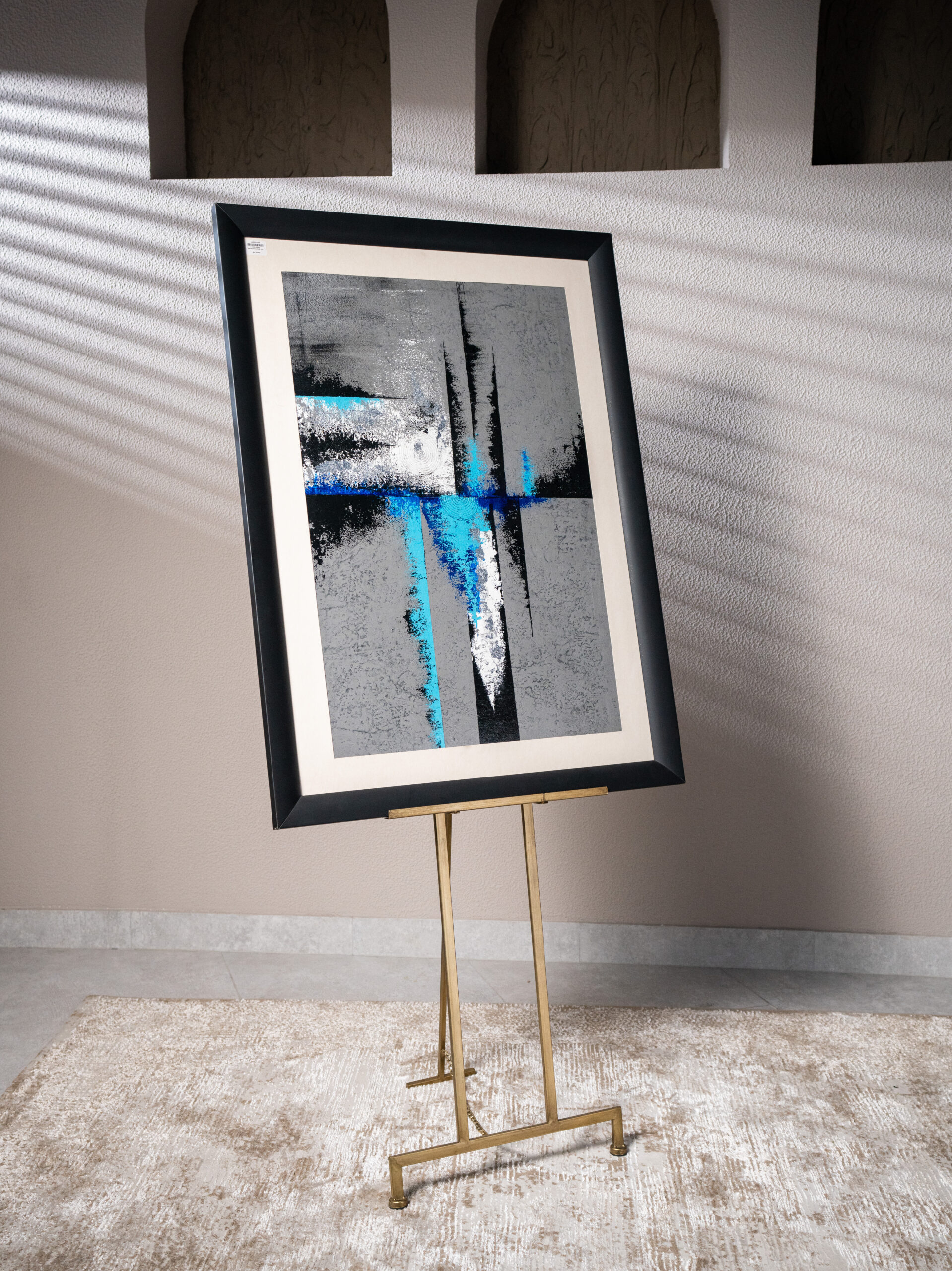 Modern Grey & Blue Painting