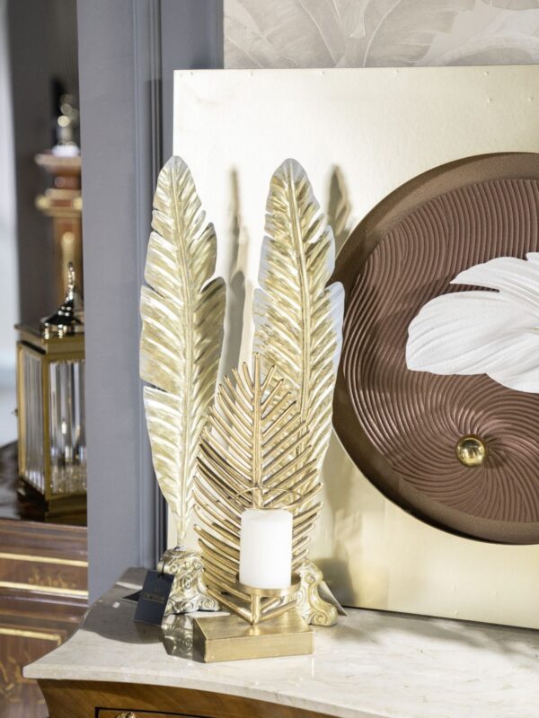 Feathered Candle Holder