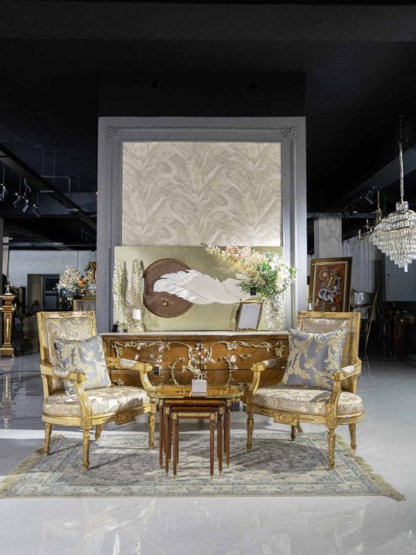 Vintage French Bergère Chairs